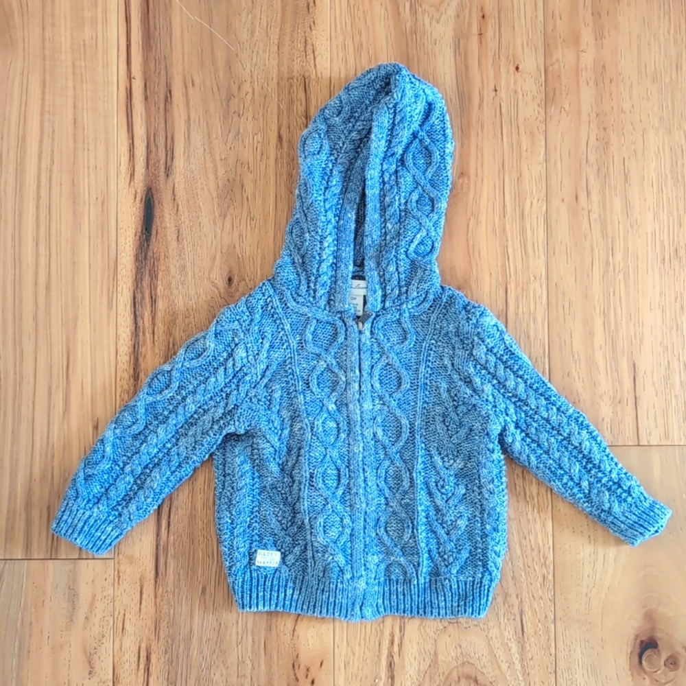 Ralph Lauren Blue Cable Knit Sweater for Kids